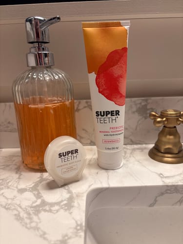 Customer photo review of Prebiotic Mineral Toothpaste with Hydroxyapatite - Strawberry