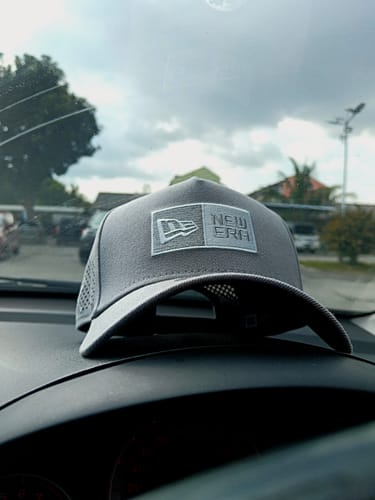 F. I. review of 9FORTY A-Frame Laser Perforated Box Logo Gray Snapback image 1 out of 1