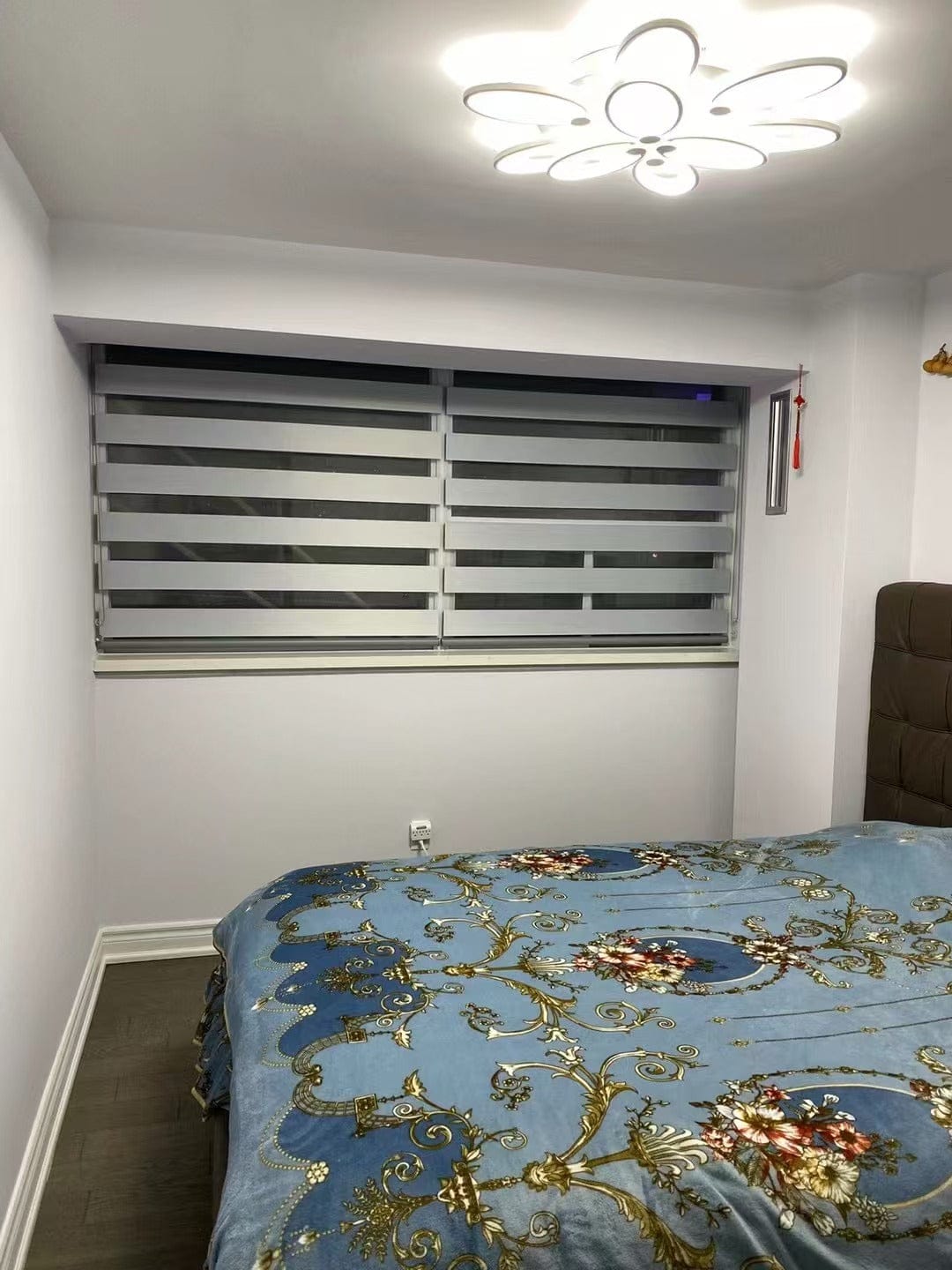 Customer photo review of Room Darkening Zebra Shades