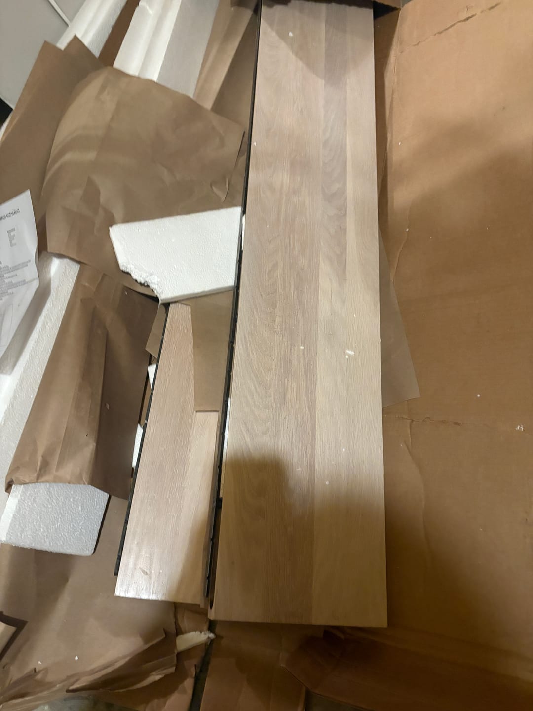 Customer photo review of Maple Floating Shelves