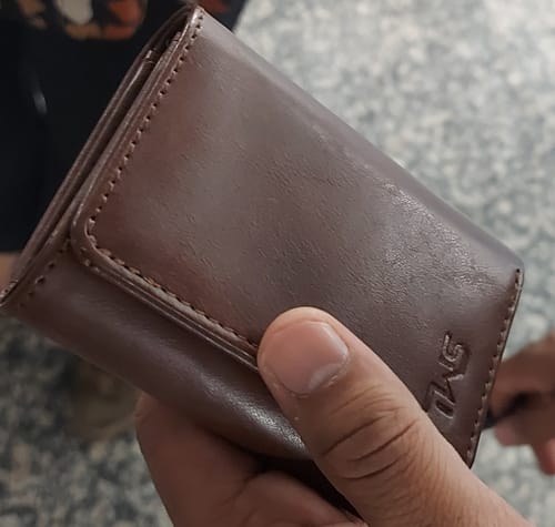 Customer photo review of Maverick RFID Protected Wallet Cardholder - Brown