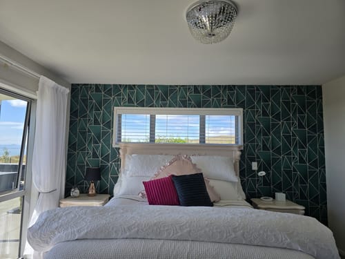 Customer photo review of Charon - Geometric Metallic Wallpaper - Teal - Gold