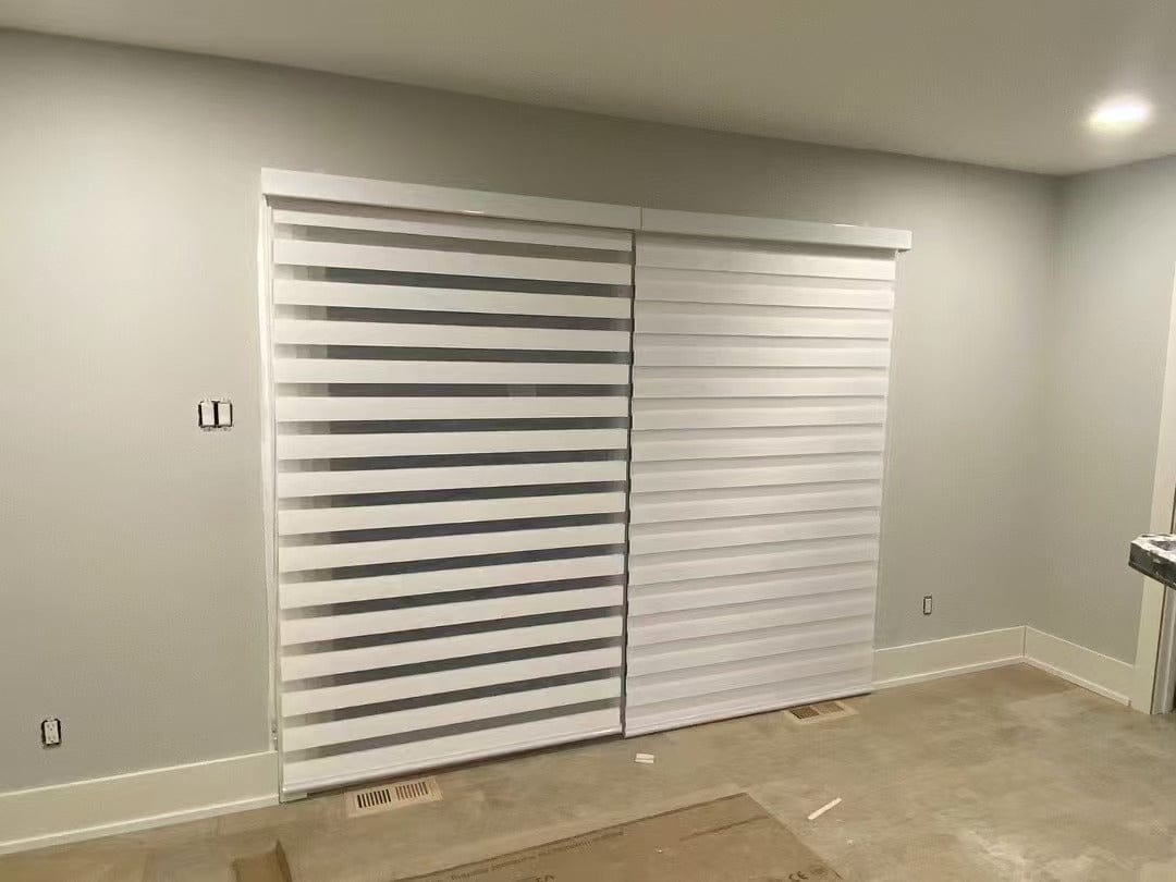 Customer photo review of Room Darkening Zebra Shades