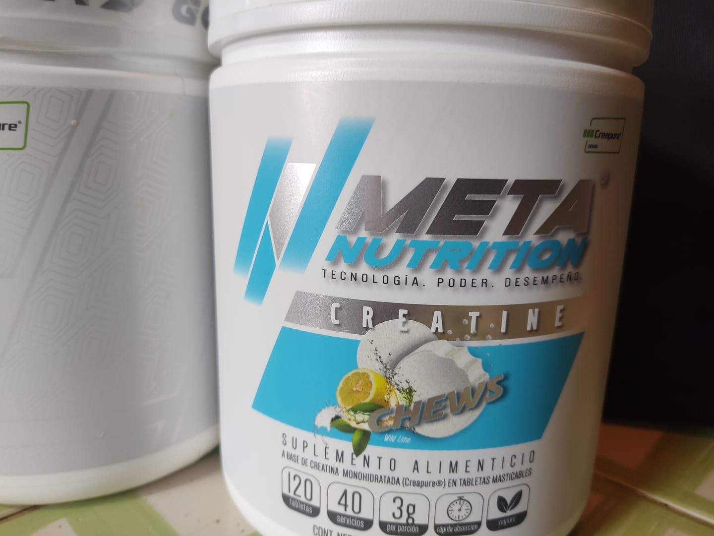 Customer photo review of Creatine Chews Creapure® 120 tabletas masticables sabor wild-lime