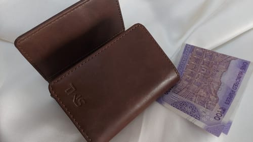 Customer photo review of Maverick RFID Protected Wallet Cardholder - Brown