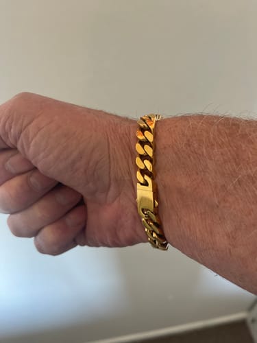Customer photo review of 18K Gold PRIME CUBAN LINK BRACELET