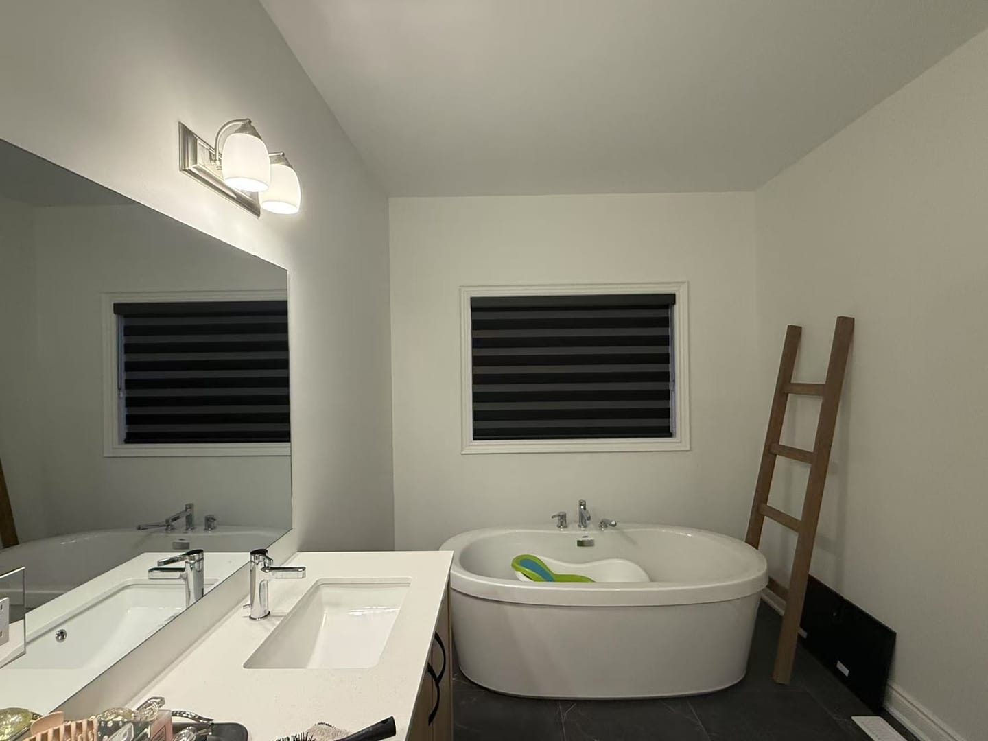 Customer photo review of Room Darkening Zebra Shades