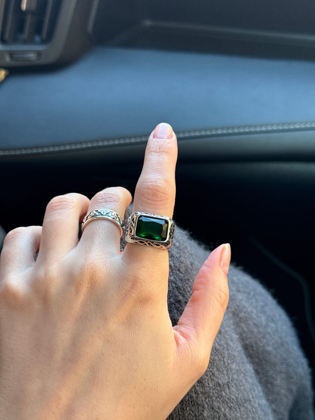 Customer photo review of GREEN GEM. - 925 STERLING SILVER