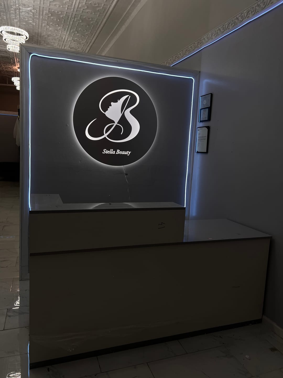 Customer photo review of Backlit Custom Sign | Acrylic and PVC Logo Sign | Personalized Business Logo Sign