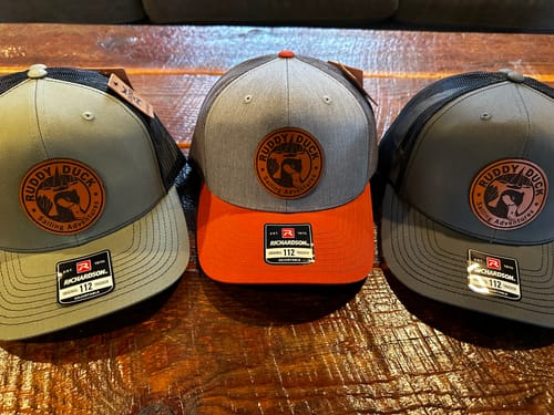 Customer photo review of (12 Pack) Custom Leather Patch Hats