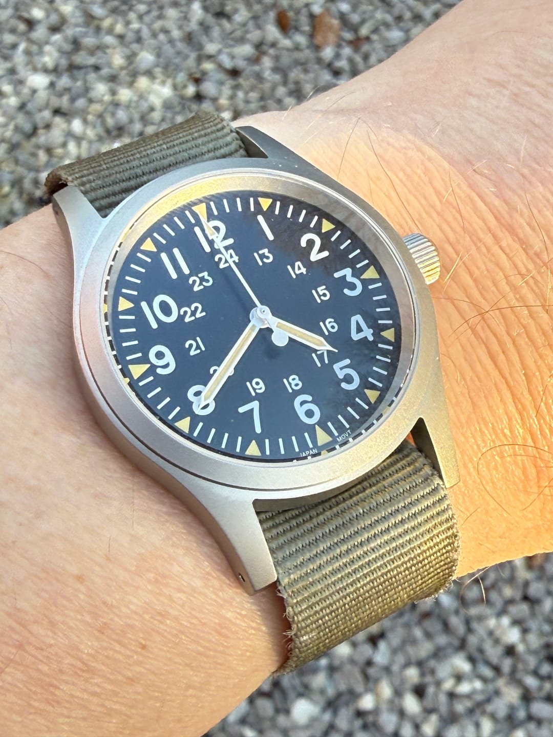 Customer photo review of The "Daily Beater" Field Watch