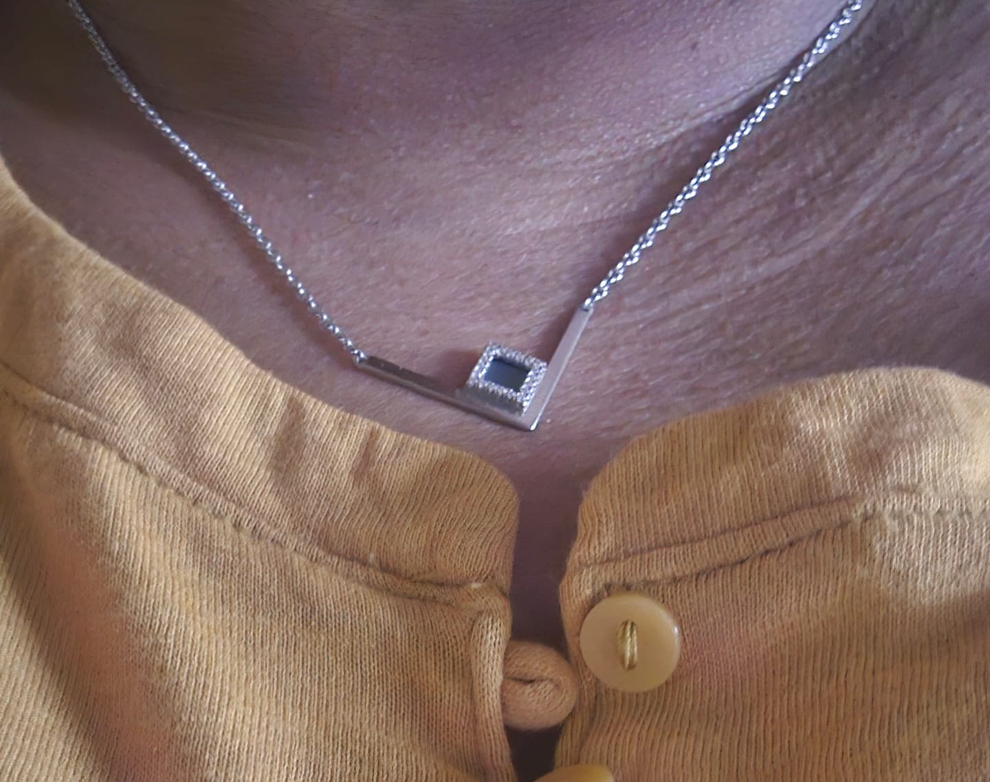 Customer photo review of V Shiny Necklace