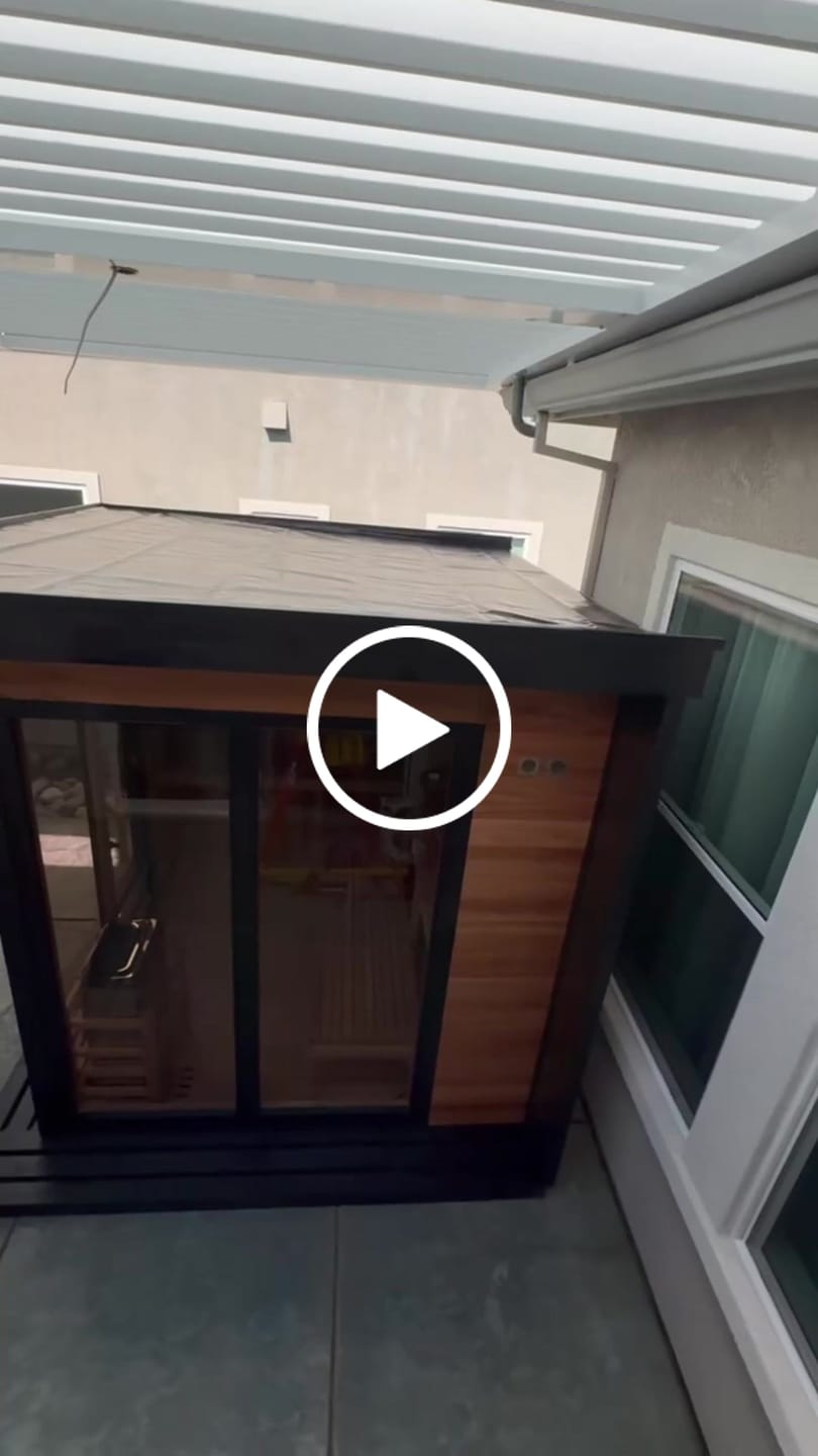 Customer video review of SAUNASNET® Outdoor Cabin Luxury Square Bucket Terra 02