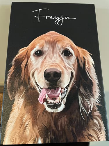 Customer photo review of Pet Art Canvas Wrap