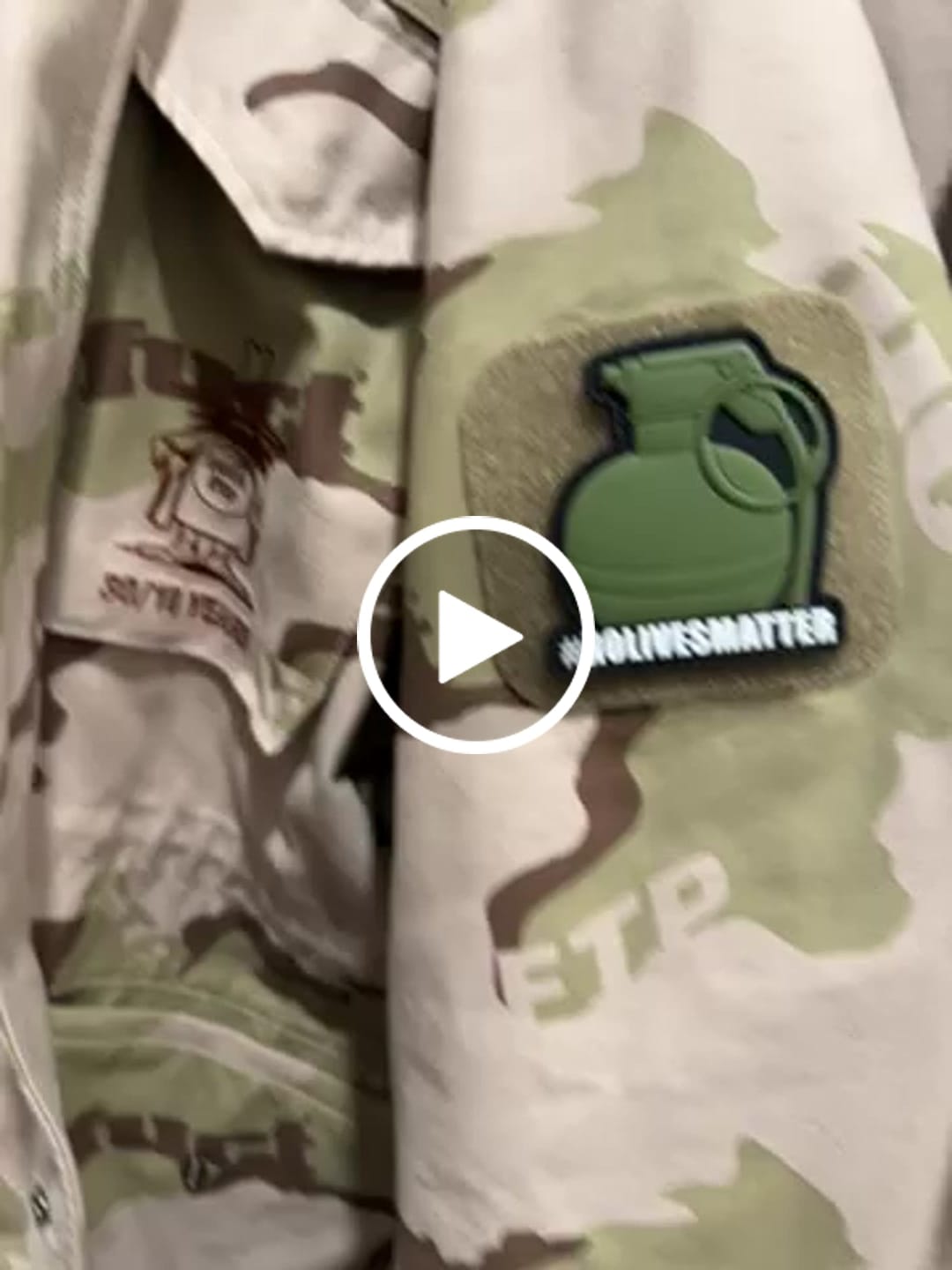 Customer video review of #NOLIVESMATTER Morale Patch
