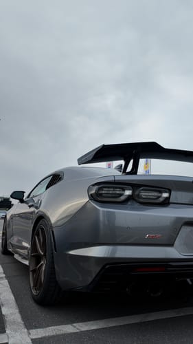 Customer photo review of Camaro ZL1 1LE Rear Trunk Spoiler W/ Rear Spoiler Camera Option