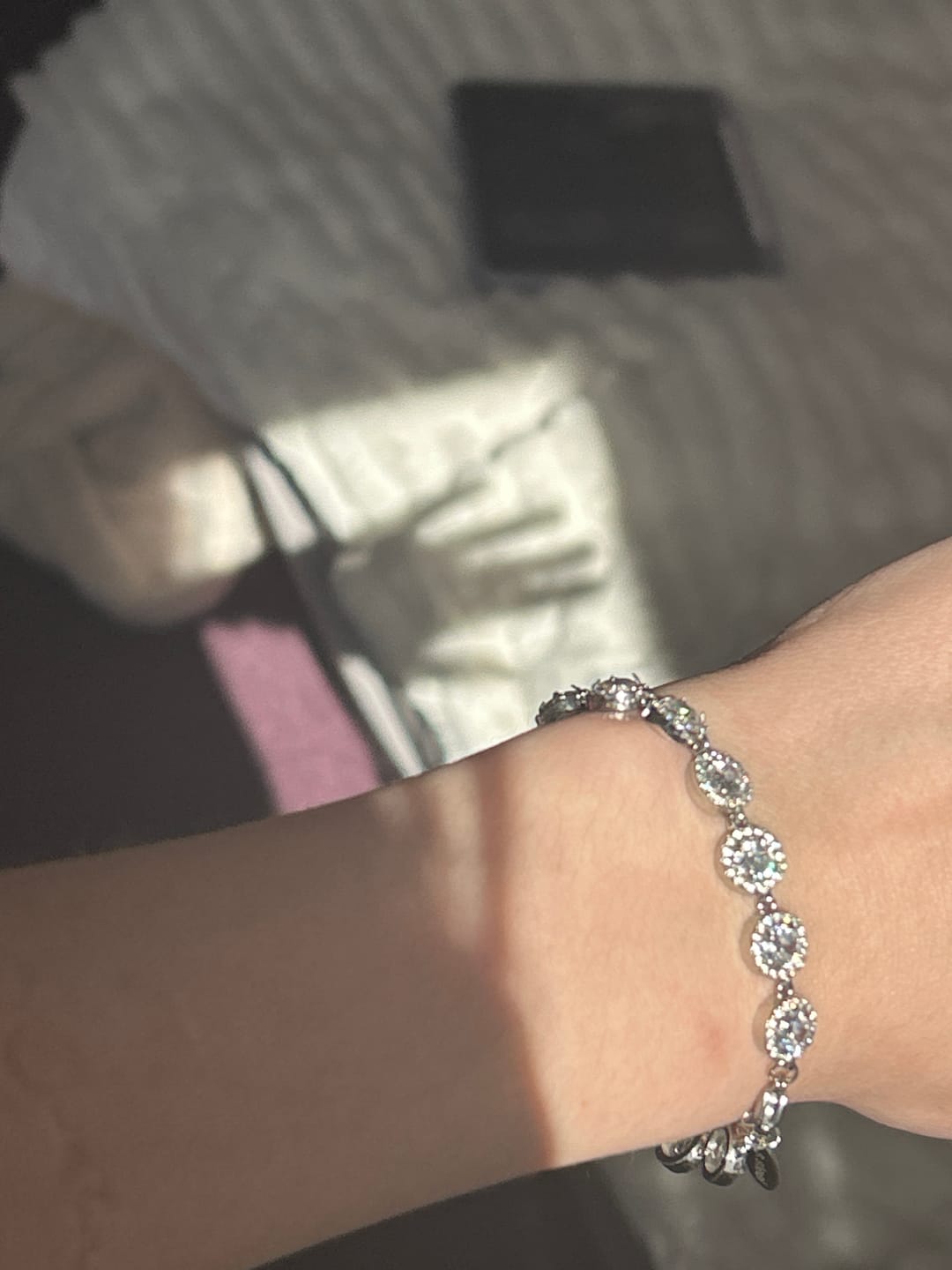Customer photo review of Crystal Elegance Armband 14K Vergoldet