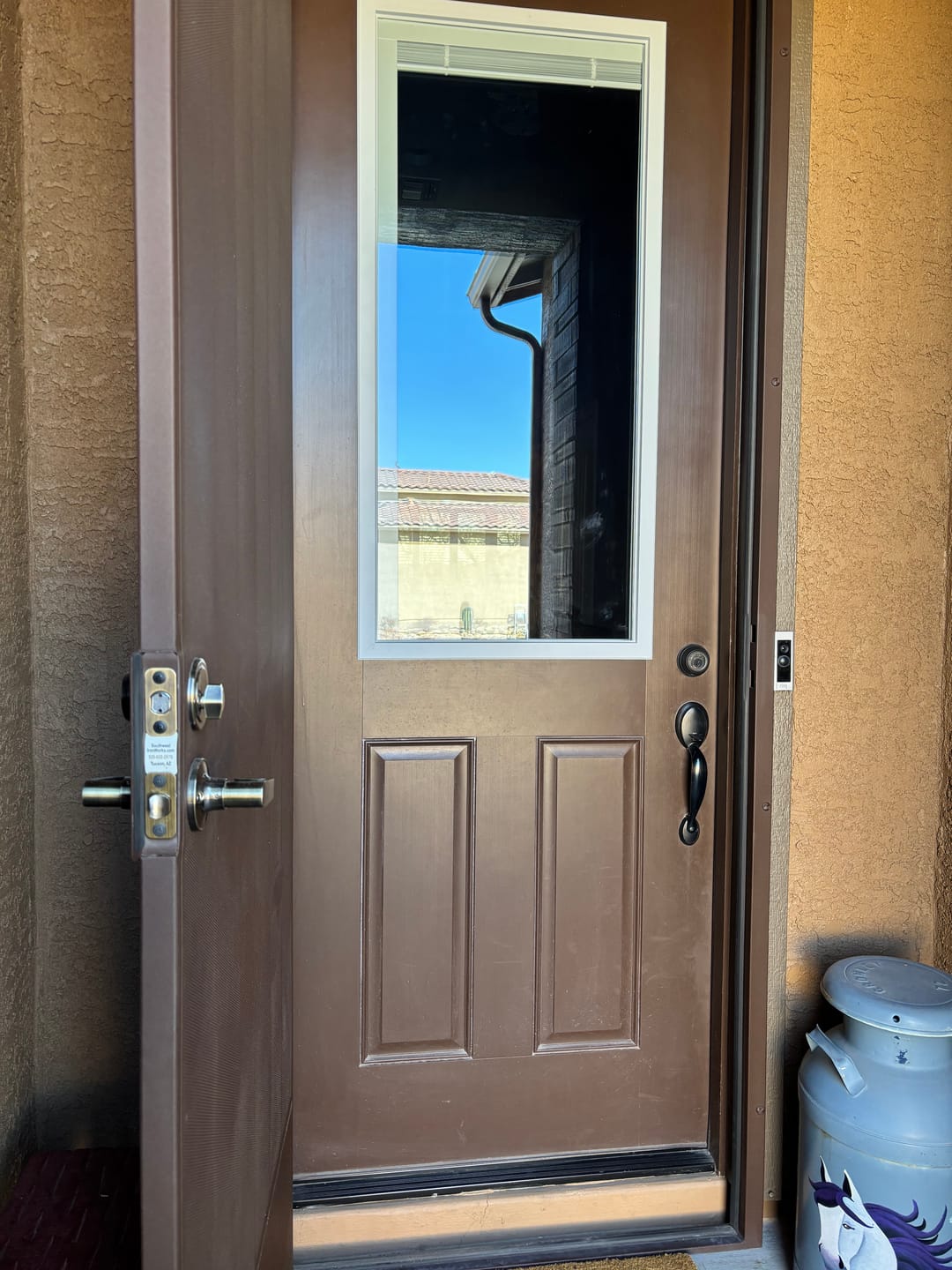 Customer photo review of Raise & Lower Blinds Glass and Frame Kit (3/4 Lite 24" x 50" Frame Size)