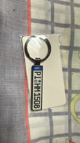 Customer photo review of Kennzeichen Schlüsselanhänger Mini Nummernschild Metall