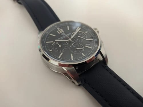 Customer photo review of Stainless Steel Watch VK63 100M Water Resistant Sapphire Glass — Black | KIMLUD