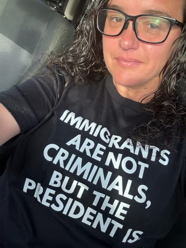 Customer photo review of Drink Coffee Empower Women Unisex T-shirt