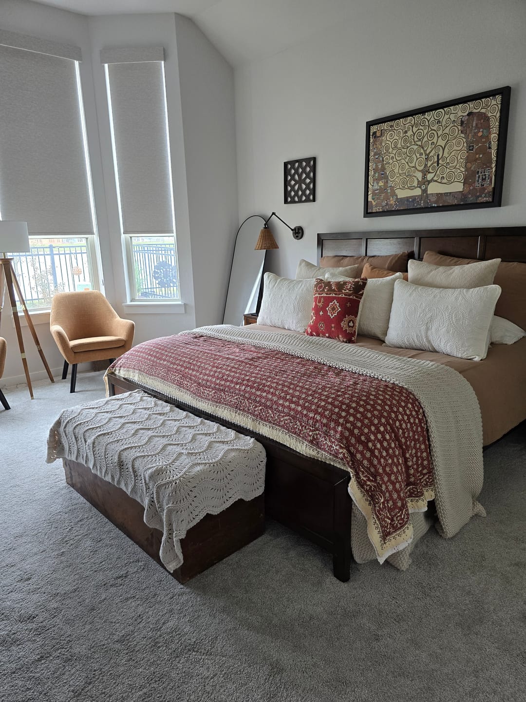Customer photo review of Poppy Kantha Quilt in Sienna, Tan, Earth -  King/Queen Sized