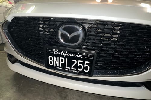 Customer photo review of 2011-2022 CALIFORNIA LICENSE PLATE DMV.CA.GOV - BLACK WITH WHITE TEXT 6"x12" (156.5mm x 305mm)