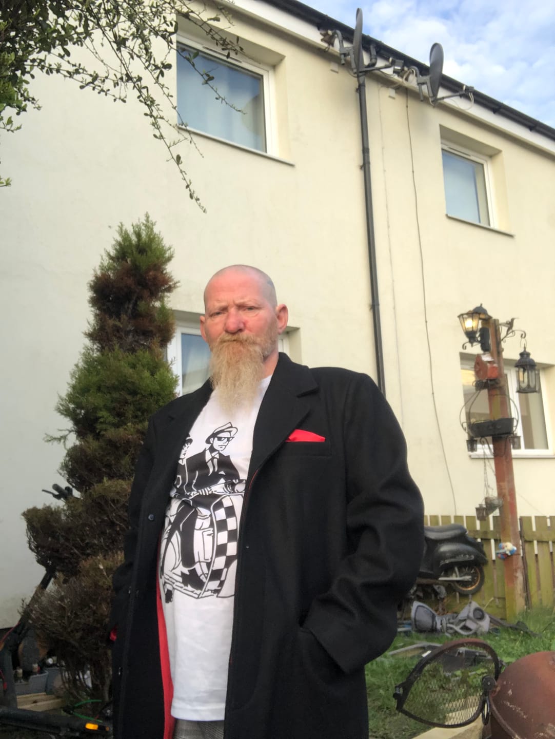 Customer photo review of Mens Overcoat in Wool - Black