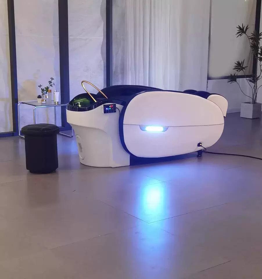 Customer photo review of Plumbed Lux Salon Spa Full Body Massage Head Spa Bed XTC908