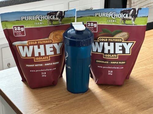 Customer photo review of Whey Protein Isolate Peanut Better