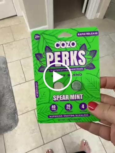 Customer video review of Dozo PERKS 7-HYDROXYMITRAGYNINE | 2ct (40 mg Per Pack)