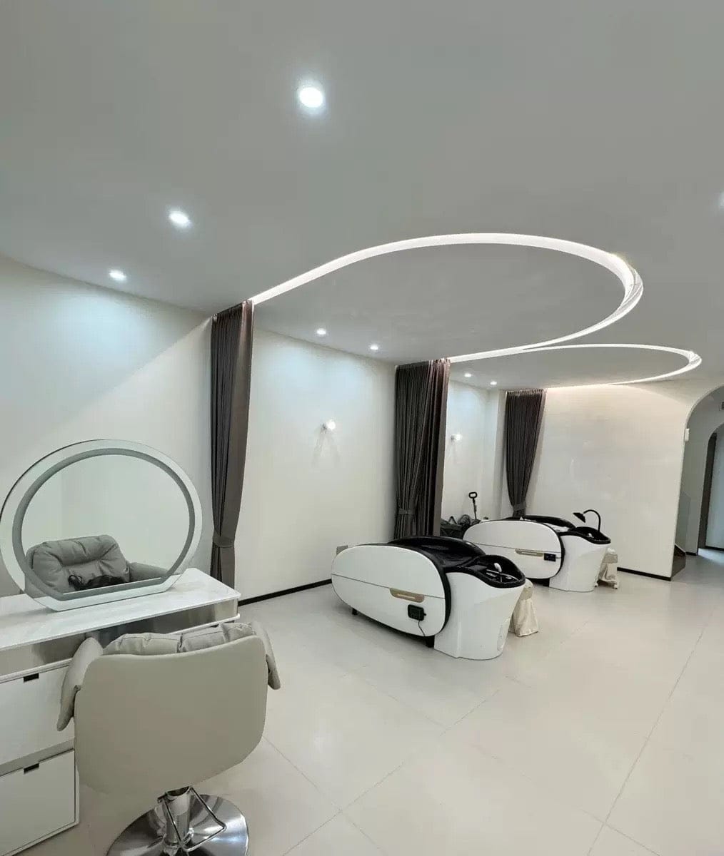 Customer photo review of Plumbed Lux Salon Spa Full Body Massage Head Spa Bed XTC908