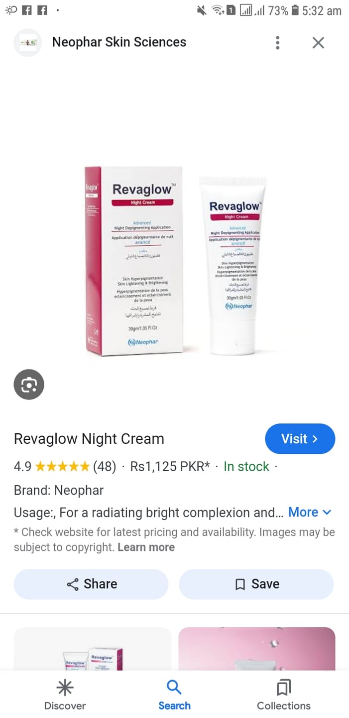 Customer photo review of Revaglow Night Cream