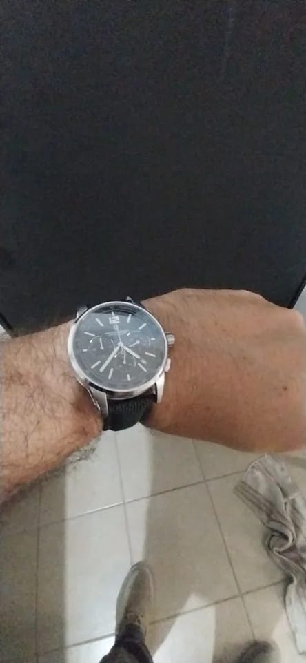 Customer photo review of Stainless Steel Watch VK63 100M Water Resistant Sapphire Glass — Black | KIMLUD