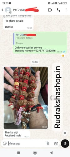 Customer photo review of Nepali Indrani Siddha Mala (Customizable)