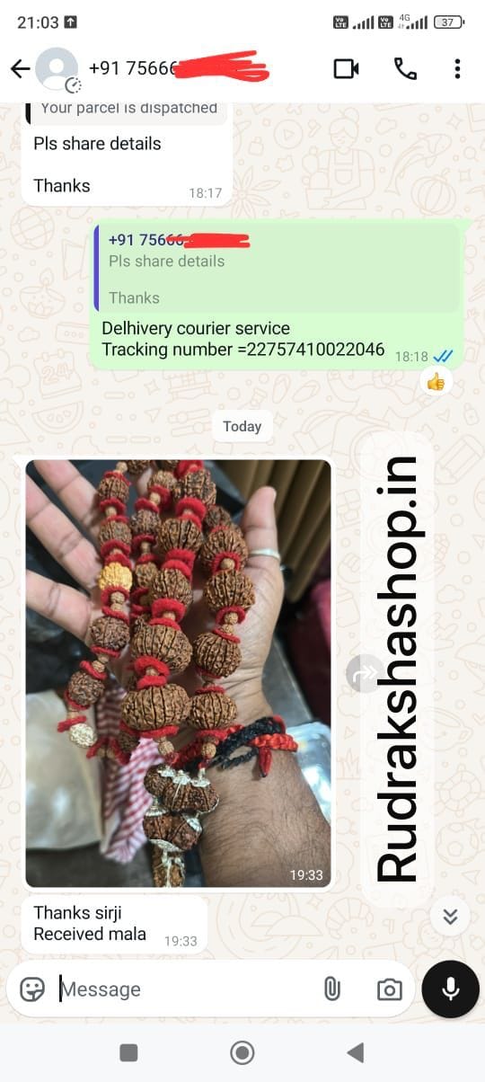 Customer photo review of Nepali Indrani Siddha Mala (Customizable)
