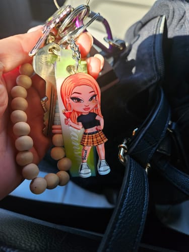 Customer photo review of Y2K Fashion Girl Personalized Acrylic Car Ornament