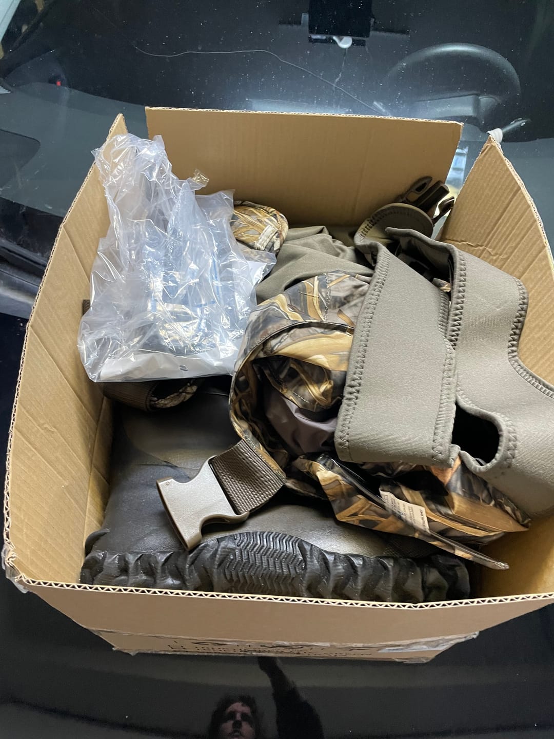 Customer photo review of AquaWade Pro Insulated Duck Waterfowl Hunting Breathable Chest Waders