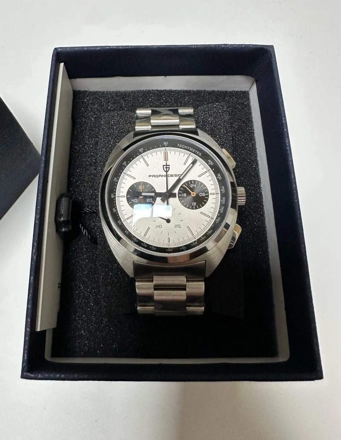 Customer photo review of Stainless Steel Wristwatch Turtle Back Chronograph With Luminous Hands And Sapphire Crystal — Silver | KIMLUD