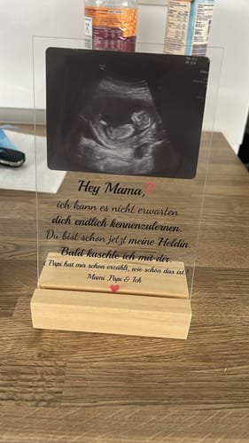 Customer photo review of Acrylglas - Ultraschallbild Mama - personalisierbar