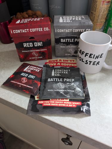 Customer photo review of Caffeine Holster Mug