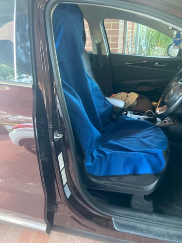 Customer photo review of Car Seat Towel BLUE