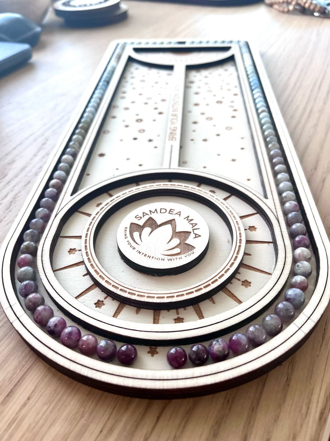 Customer photo review of Guru Mala - Custom Mala Beads with Personal Consultation for Crystal Selection