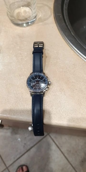 Customer photo review of Stainless Steel Watch VK63 100M Water Resistant Sapphire Glass — Black | KIMLUD