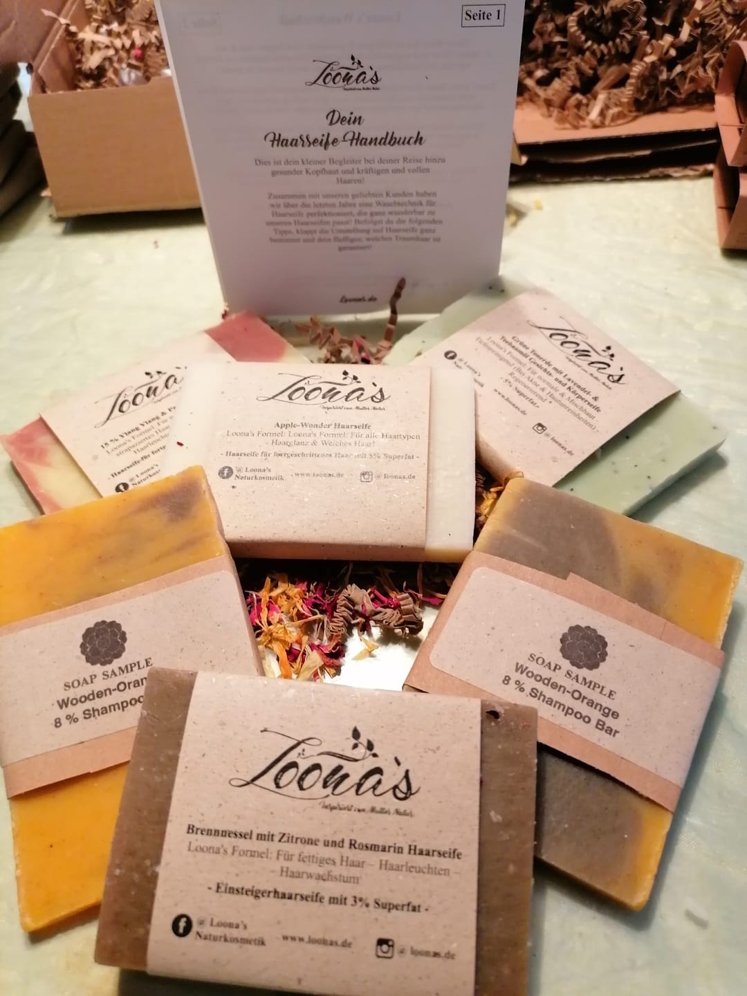 Customer photo review of Loona's SoapSampleBox mit Sisalsäckchen (Probiere alle Düfte)