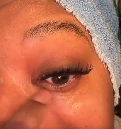 Customer photo review of Lash Bond & Seal - Black 10ml