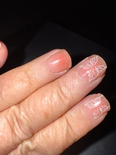 Customer photo review of Butterfly Effect | Super Jellies DIY Hard Semi Cured Gel Nail Wraps
