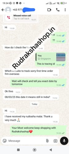 Customer photo review of Nepali Indrani Siddha Mala (Customizable)