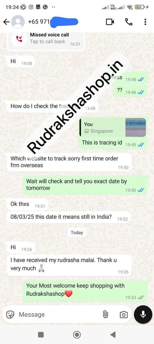 Customer photo review of Nepali Indrani Siddha Mala (Customizable)