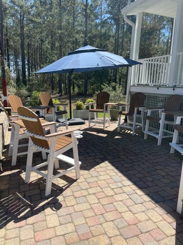 Customer photo review of DURAWEATHER POLY® Counter Height Bistro Tete-a-tete With Cupholders